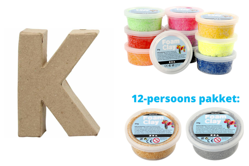 Willen Onderdompeling hoe Knutselpakket Foam Clay - Leuke Letters - 4 / 8 / 12 personen (Aantal  knutselaars:: 4 personen) | Knutselpakketten met foam clay | de  knutselwinkel