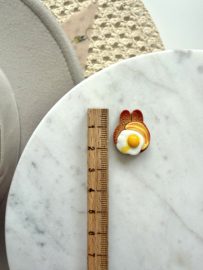 Mini magneet konijnen sandwich ei en kaas