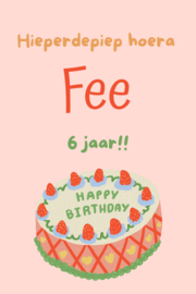 A6 kaart Aardbeientaart