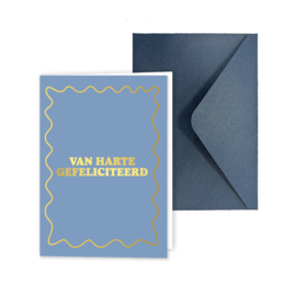 Gefeliciteerd | gevouwen kaart