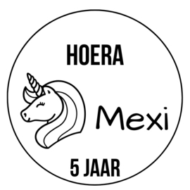 Traktatiestickers Eenhoorn | 10 stuks