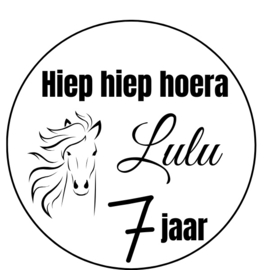 Hoera Paard + naam + leeftijd | 10 stuks