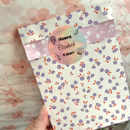 Traktatiestickers Lilapink oceaan | 10 stuks