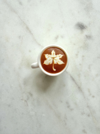 Mini magneet koffiekopje mapleblad