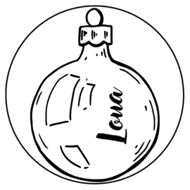 Kerstbal met naam | 10 stuks