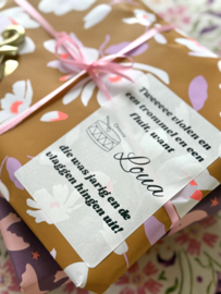 Traktatiestickers Twee violen | 5 stuks