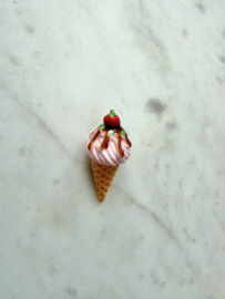 Mini magneet roze kers ijsje
