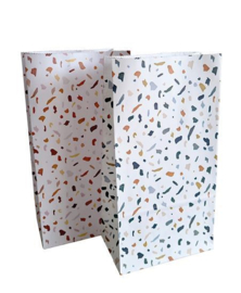 Blokbodemzak Terrazzo Roze | L