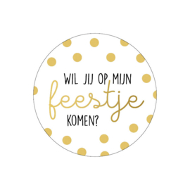 Feestje gouden stipjes | 5 stuks