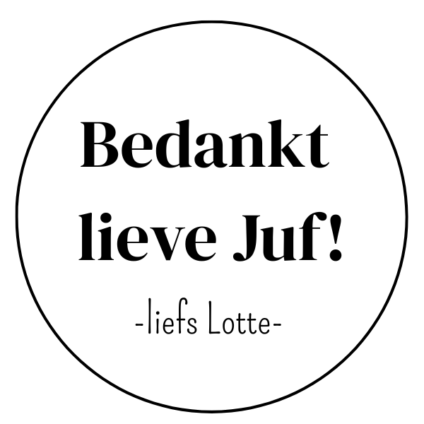 Bedankt Juf! | 10 stuks
