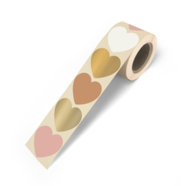 Hart warm roze | 5 stuks