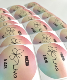 Traktatiestickers Vlinder | 10 stuks