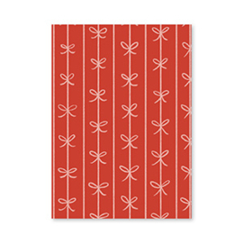 Rood met strikjes