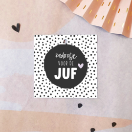 Cadeaulabel | Kadootje voor de juf