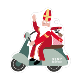 Cadeaulabel | Sinterklaas scooter  (2 stuks)