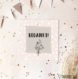 Cadeaulabel | Bedankt!