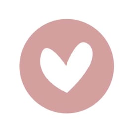 Stickers | Hartje klein roze (10 st)