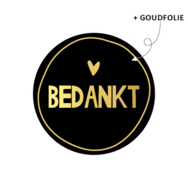 Stickers | Bedankt met hartje (10 st)