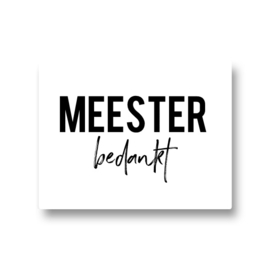 Sticker 'Meester bedankt' (5st)