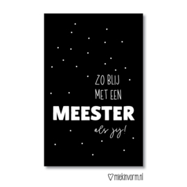 Minikaartje | Zo blij met een meester als jij!