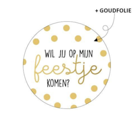 Stickers | Wil je op mijn feestje komen? (10st)