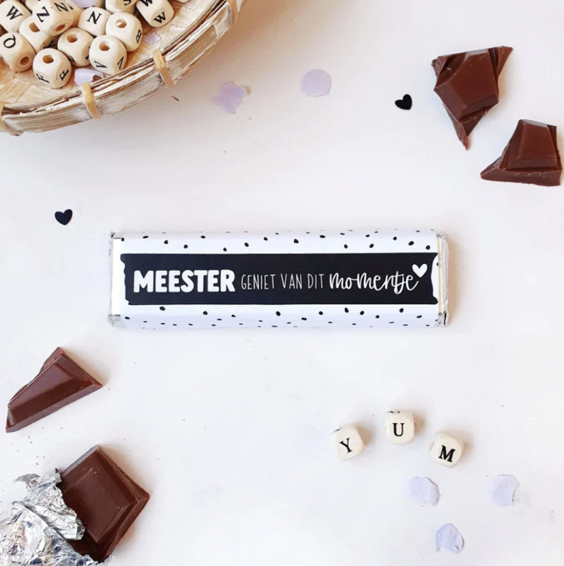 Chocolade wikkel Meester (klein)