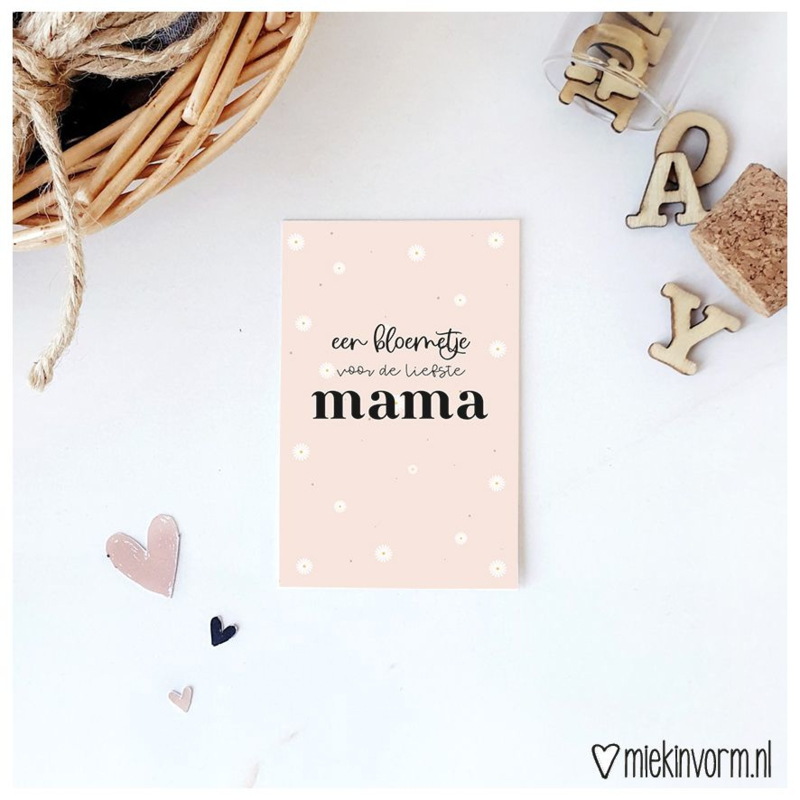 Minikaartje | Een bloemetje voor de liefste mama