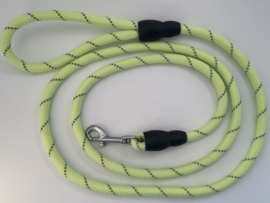 Hondenriem geel met grijze streep