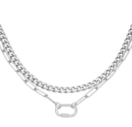 Chain clip zilver