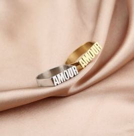 Amour ring goud
