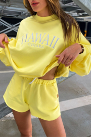 Oversized sweatshirt HAWAII - geel
