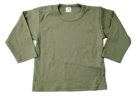 Kinder shirt Leger groen lange mouw