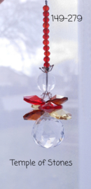 Kristallen engel  rood/bruin