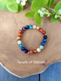 Chakra armband 8mm kraal