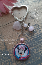 Sleutelhanger Minnie Mouse Rozenkwarts engel en hart
