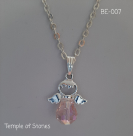 Ketting met kristallen engel rose