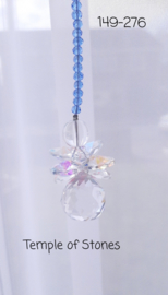 Kristallen engel  helder /blauw