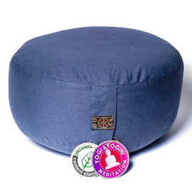 Meditatiekussen leisteen blauw biokatoen YOGA