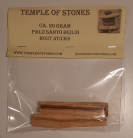 Palo Santo stokjes van ± 10 cm, verp. ca. 20 gram