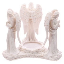 Witte biddende Engel oliebrander