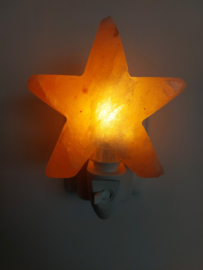 Zout nachtlampje ster oranje