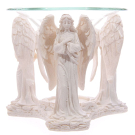 Witte biddende Engel oliebrander