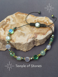 Armband met schuifknoop Lily groen
