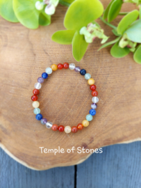 Chakra armband 6mm kraal