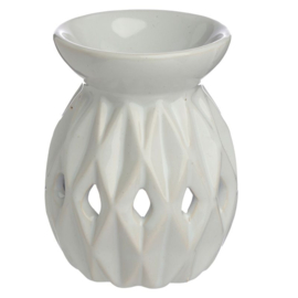Origami Stijl Keramiek Olie & Wax Geurbrander Wit