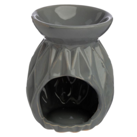 Origami Stijl Keramiek Olie & Wax Geurbrander Grijs