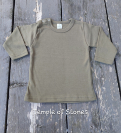 Kinder shirt leger groen lange mouw