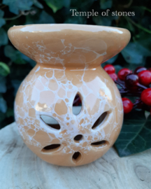 Oliebrander porselein oranje