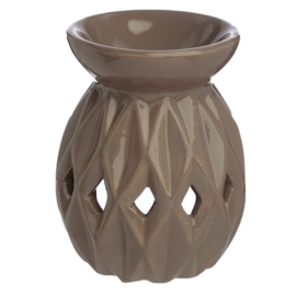 Origami Stijl Keramiek Olie & Wax Geurbrander Bruin