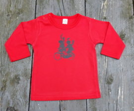Kinder shirt rood lange mouw